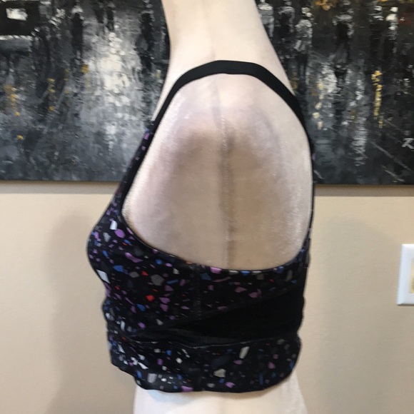 NWT Champion Wicking Anti-Odor Racer Back Black w/Multi- Colors Sports Bra-M - Picture 3 of 11